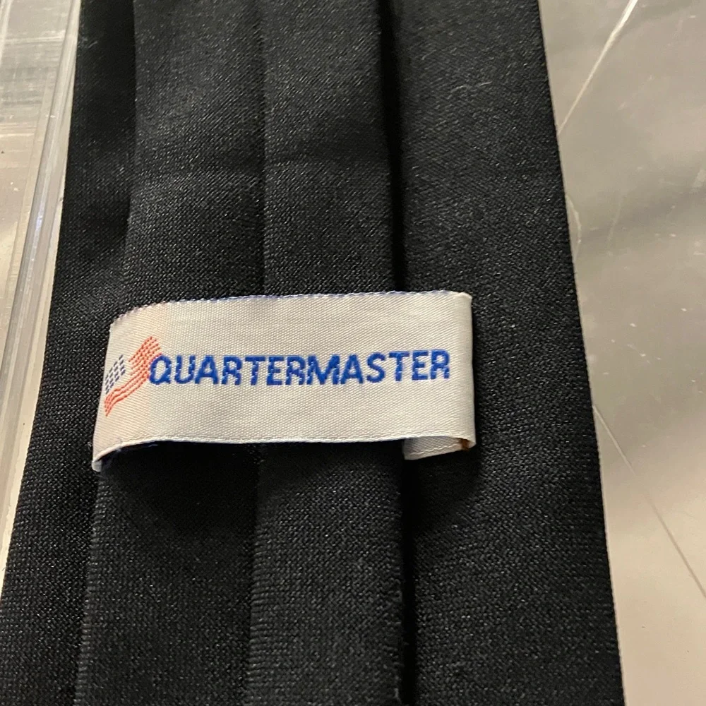 Classic Black Vintage Clip On Tie